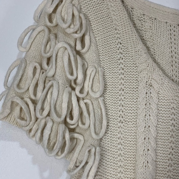 Anthropologie HWR Loop Cable Short Sleeve Sweater - Picture 4 of 8